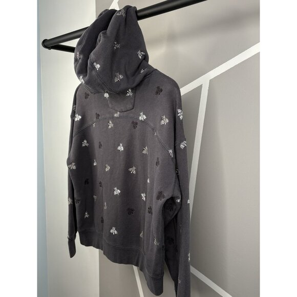 FIGS Grey Cotton Hoodie Embroidered Caduceus AOP Women’s M Medical Nurse Doctor - Picture 8 of 16